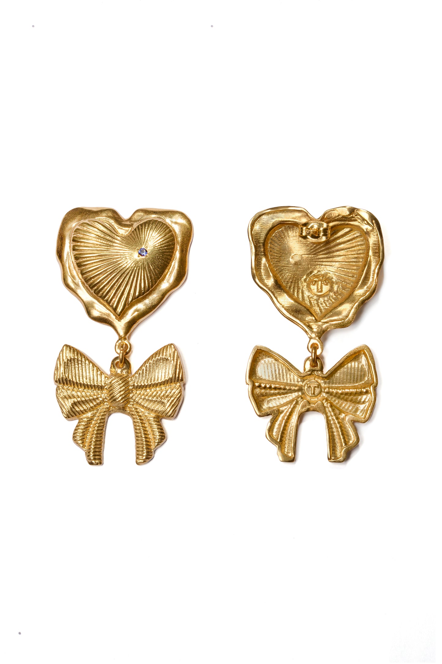 Esttese Heart Bow Earrings