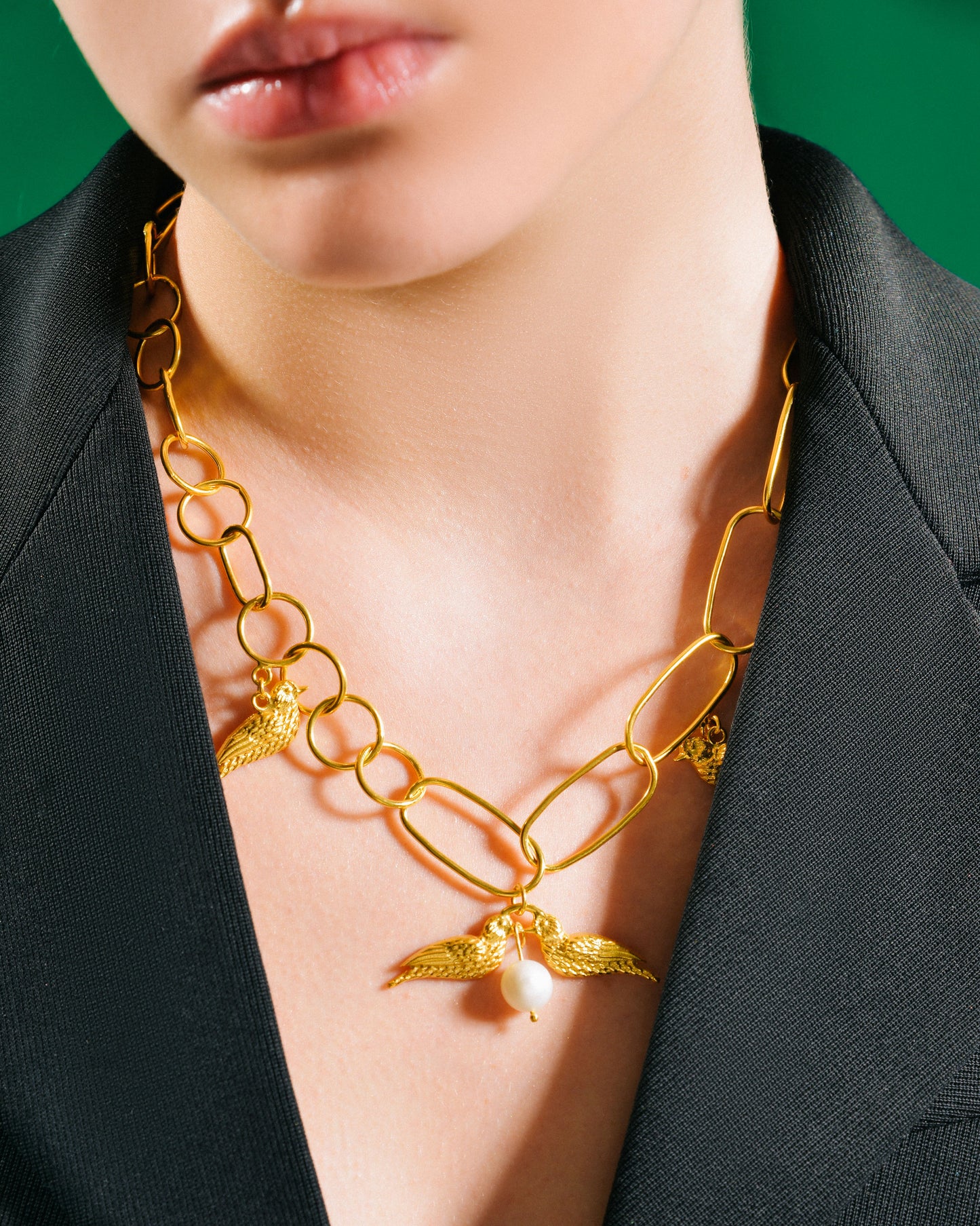 Esttese Swallow Pendant Chain Necklace