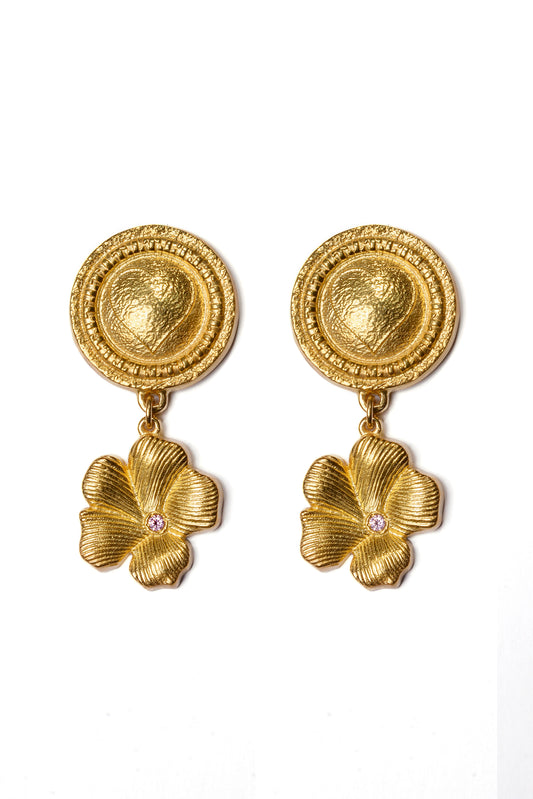 Esttese Flower Heart Earrings