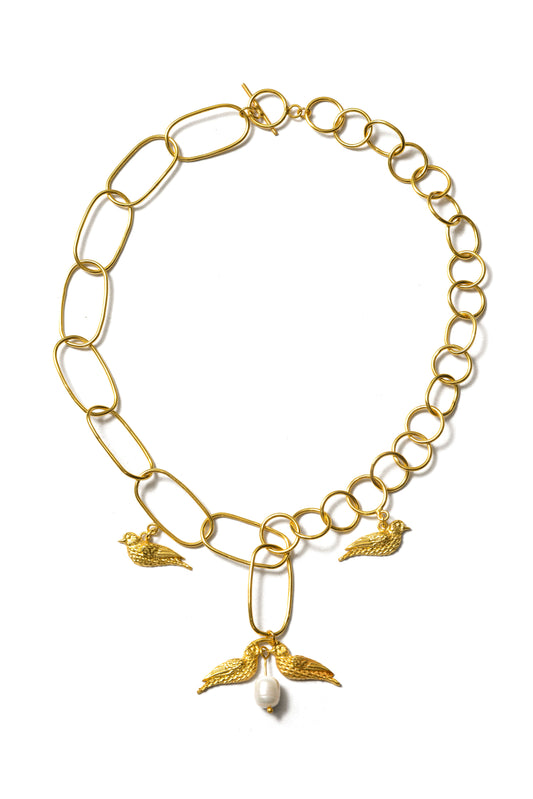 Esttese Swallow Pendant Chain Necklace